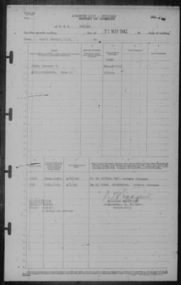 Thumbnail for Report of Changes > 21-May-1942