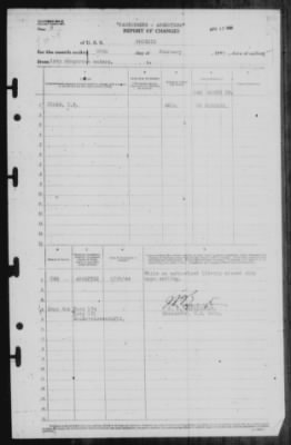 Report of Changes > 25-Feb-1944