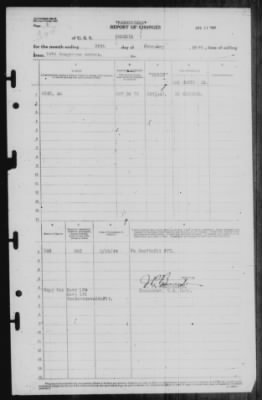 Report of Changes > 25-Feb-1944