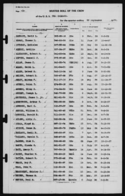 Thumbnail for Muster Rolls > 30-Sep-1939