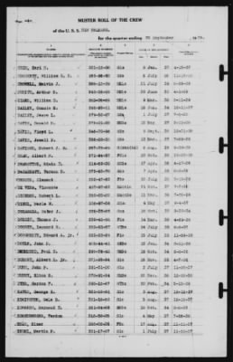 Thumbnail for Muster Rolls > 30-Sep-1939