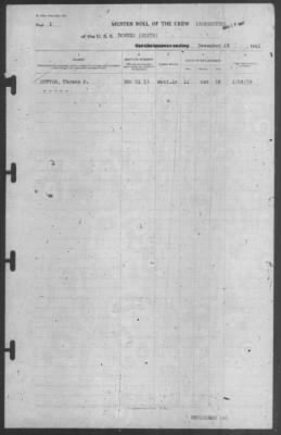 Thumbnail for Muster Rolls > 28-Dec-1941