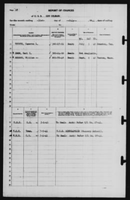 Report of Changes > 31-Jul-1941