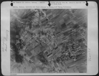 Thumbnail for Consolidated > Bohlen, Germany, Synthetic Oil Plant attacked by Boeing B-17 Flying Fortresses.