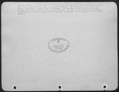 Consolidated > FRANKFURT BELOW: --Two of the U.S. Army 8th AF Flying Fortresses can be seen flying from scene after having deposited their eggs on a military objective. The bombs had to fight their way through opposition by fighters and flak defenses. From the