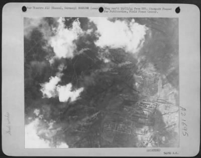 Thumbnail for Consolidated > Vital installations at the large Henschel works at Kassel, Germany, manufacturers of nearly all Germany's Tiger tanks, plus locomotives and panther tanks, were dealt severe blows by attack of U.S. 8th Air Force heavy bombers during the month of Sept.