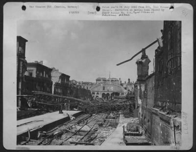 Thumbnail for Consolidated > The Postdamer Station Portrays The Ruination Of Berlin Transport By Allied Air Power.  This General View Shows The Roof Caved In Onto The Tracks And The Overall Devastation.