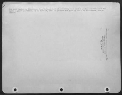 Consolidated > The Shell Factory Is Little More Than That...A Shell Of A Building Which Used To Produce Ammunition For The Reich In Great Quantities.  Up To March 18 1945, It Produced All Types Of Shells Up To 6 Inches.  Berlin, Germany.
