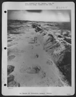 Thumbnail for Consolidated > Aerial View Of The Bielefeld-Herford Railroad Bridge After Bombing Attacks By The Us 8Th Af And Raf.  10 May 1945.