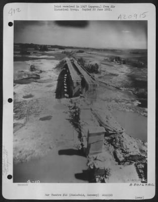 Consolidated > Aerial View Of The Bielefeld- Herford Railroad Bridge After Bombing Attacks By The Us 8Th Af And Raf.  10 May 1945.