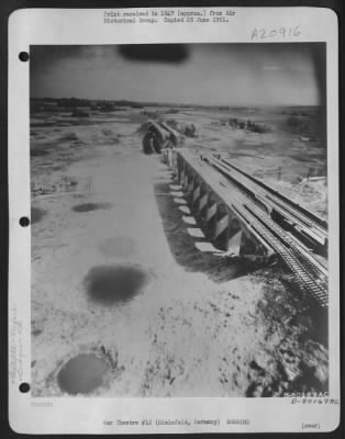 Consolidated > Aerial View Of The Bielefeld- Herford Railroad Bridge After Bombing Attacks By The Us 8Th Af And Raf.  10 May 1945.