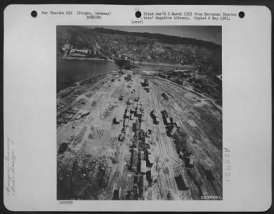 Thumbnail for Consolidated > Bomb Damage To Marshalling Yards, Bingen, Germany.