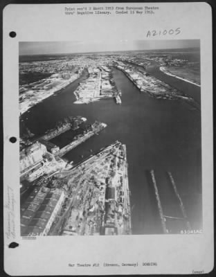 Consolidated > Bomb Damaged, Bremen, Germany, As Seen From Harbor.