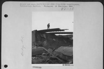 Thumbnail for Consolidated > Bomb Damaged Railroad Bridge At Cologne, Germany.