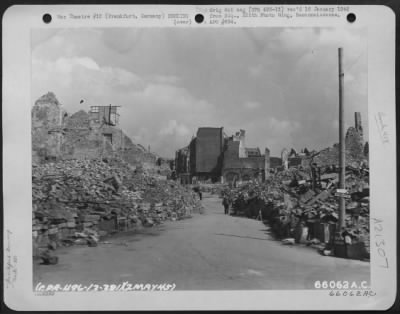 Thumbnail for Consolidated > Utter Destruction Is The Result Of Allied Air Attacks On  Frankfurt, Germany.  381St Bomb Group, 2 May 1945.