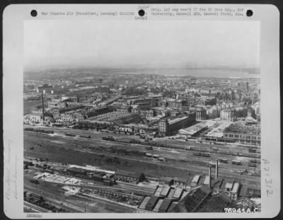 Consolidated > Aerial View Of The Alder-Werke Plant At Frankfurt, Germany, Showing Damage Due To Allied Air Attacks.