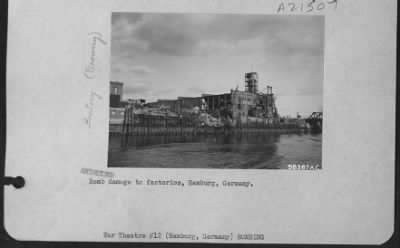 Thumbnail for Consolidated > Bomb Damage To Factories, Hamburg, Germany.