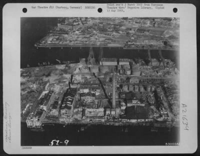 Consolidated > Bomb Damaged Rhenania-Ossag Oil Refinery, Harburg, Germany.