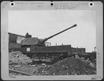 Thumbnail for Consolidated > Photo Shows A Turret And 88 Mm Gun In The Tiger Tank Assembly Section Of One Of The 3 Henchel Units At Kassel.  All Mark 6 Tigers And More Than 1/4 Of Mark 5 Tigers Were Produced Here.