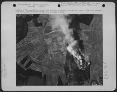 Thumbnail for Consolidated > Bombing Of Ammunition Storage Area At Klein Engstingen, Germany, By Planes Of The 320Th Bombardment Group, 443Rd Bombardment Squadron, April 8 1945.