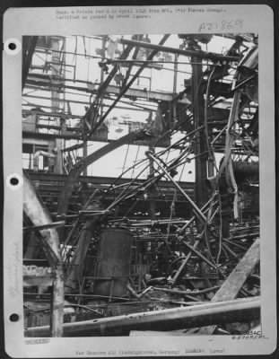 Thumbnail for Consolidated > Wide Spread Damage Of Gas Works And Chemical Section Of I.G. Farben Plant At Ludwigshaven, Germany Was Caused By Jan., Feb., And March 1945 Attacks By The Us 8Th Af And Raf, Each Followed By Considerable Reconstruction.  Final Atacks On This Section Were