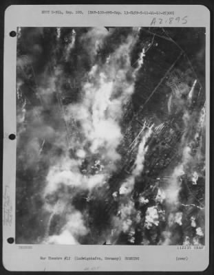 Thumbnail for Consolidated > Bombs Burst On I.G. Farbenindustrie, Huge Chemical Plant, At Ludwigshafen, Germany On 5 Nov. 1944 As Planes Of The 100Th Bombardment Group, 8Th Af, Carry Out Their Mission.