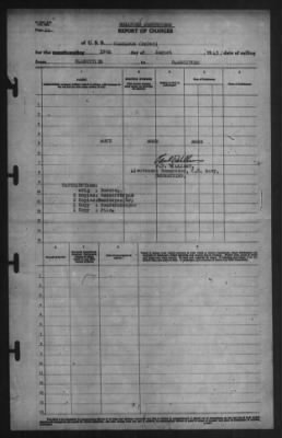 Thumbnail for Report of Changes > 18-Aug-1943