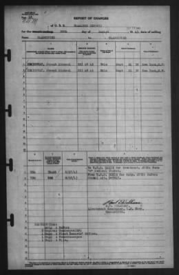 Thumbnail for Report of Changes > 29-Aug-1943