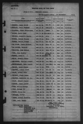 Muster Rolls > 30-Sep-1944