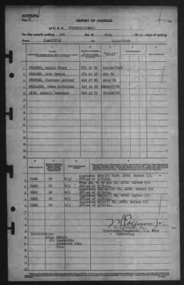 Report of Changes > 1-Jul-1945