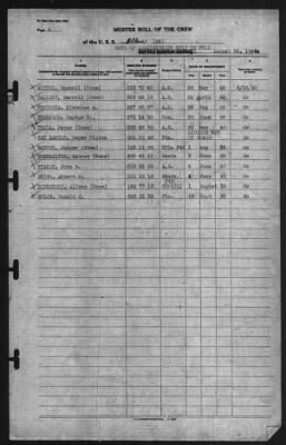 Thumbnail for Muster Rolls > 23-Aug-1940