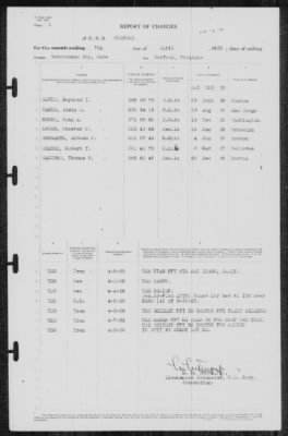 Thumbnail for Report of Changes > 7-Apr-1939