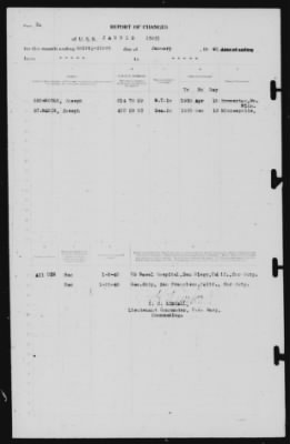 Thumbnail for Report of Changes > 31-Jan-1940