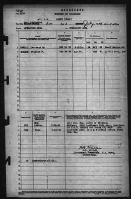 Thumbnail for Report of Changes > 31-Jul-1942