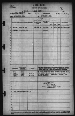 Thumbnail for Report of Changes > 13-Sep-1942