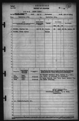 Thumbnail for Report of Changes > 21-Sep-1942