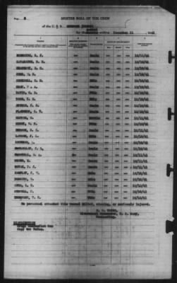 Thumbnail for Muster Rolls > 11-Dec-1941