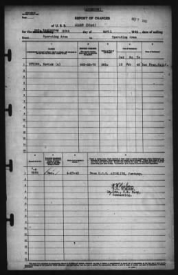 Report of Changes > 30-Apr-1943