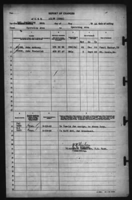 Thumbnail for Report of Changes > 28-May-1943