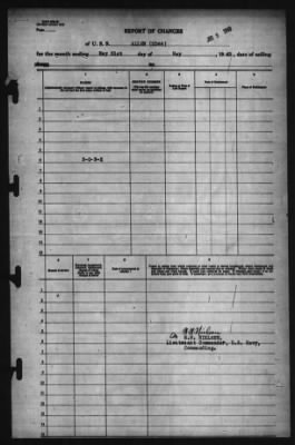 Thumbnail for Report of Changes > 31-May-1943