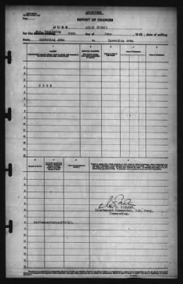 Thumbnail for Report of Changes > 24-Jun-1943