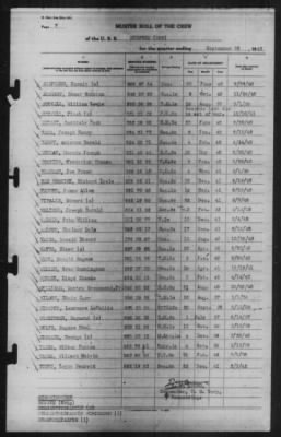 Muster Rolls > 30-Sep-1942