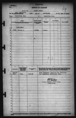 Thumbnail for Report of Changes > 10-Sep-1943