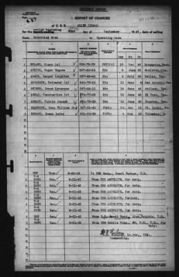 Thumbnail for Report of Changes > 21-Sep-1943