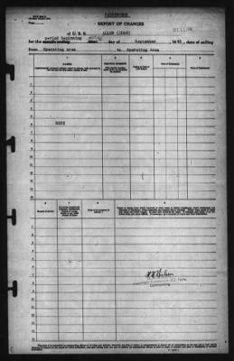 Thumbnail for Report of Changes > 21-Sep-1943