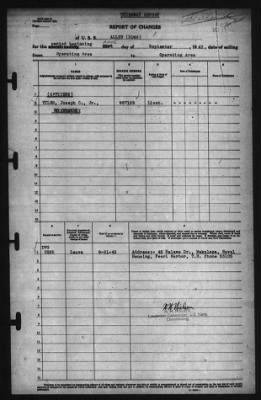 Thumbnail for Report of Changes > 21-Sep-1943