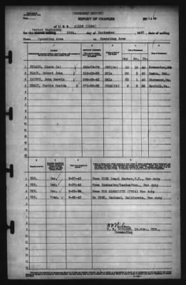 Thumbnail for Report of Changes > 29-Sep-1943