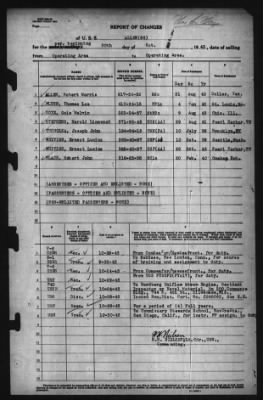 Thumbnail for Report of Changes > 30-Oct-1943