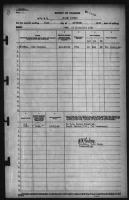 Thumbnail for Report of Changes > 31-Oct-1943