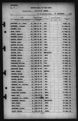 Muster Rolls > 30-Sep-1944